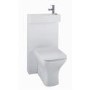 White Cloakroom Toilet Unit & Soft Close Seat