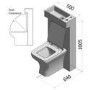 White Cloakroom Toilet Unit & Soft Close Seat