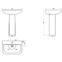 Lavender Pedestal Sink - 1 Tap Hole