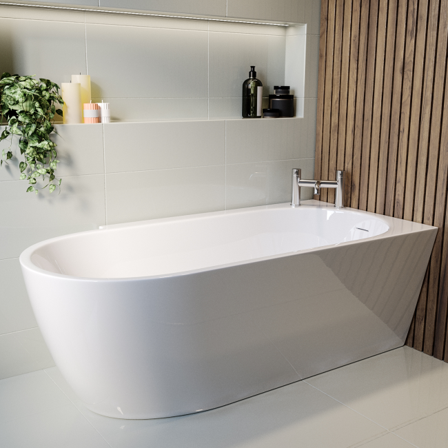 Freestanding Single Ended Right Hand Corner Bath 1650 x 780mm Faro