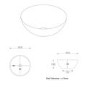 Beige Unglazed Round Countertop Basin 410mm - Fawn