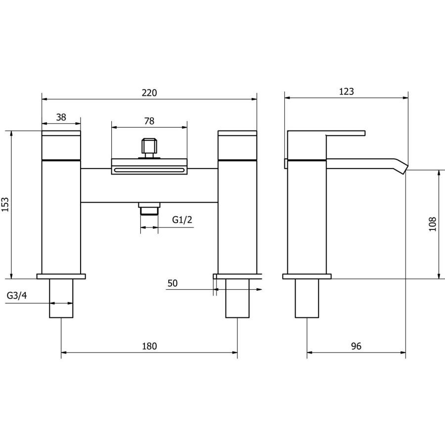 Toniche Bath Shower Mixer Tap