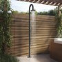 Black Outdoor Shower with Pencil Hand Shower 2 Outlets - Fiji