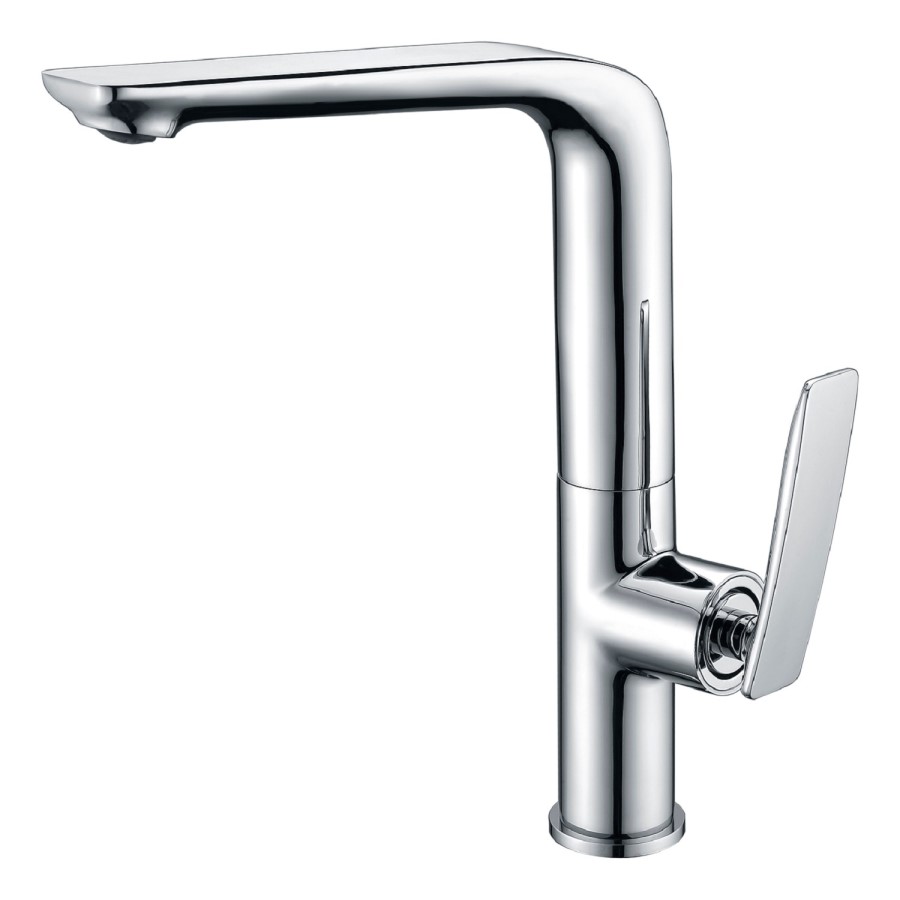 Chrome Single Lever Monobloc Kitchen Mixer Tap - Enza Finch