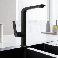 ALMOST PERFECT - Black Single Lever Monobloc Kitchen Mixer Tap - Enza Finch