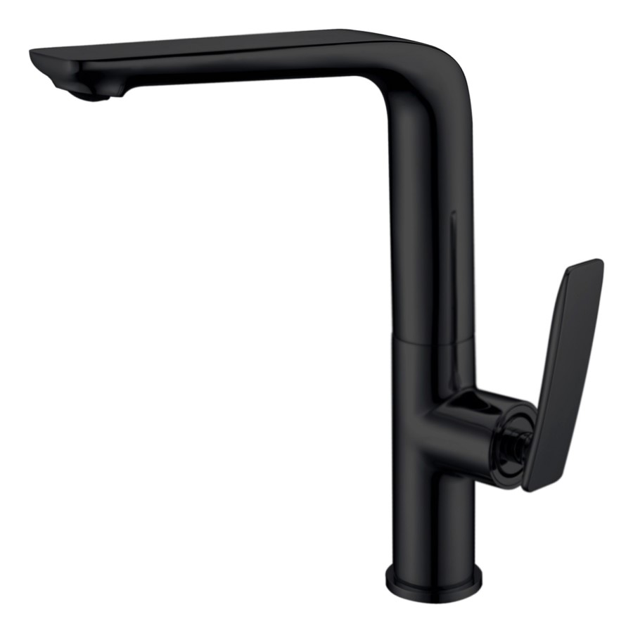 ALMOST PERFECT - Black Single Lever Monobloc Kitchen Mixer Tap - Enza Finch