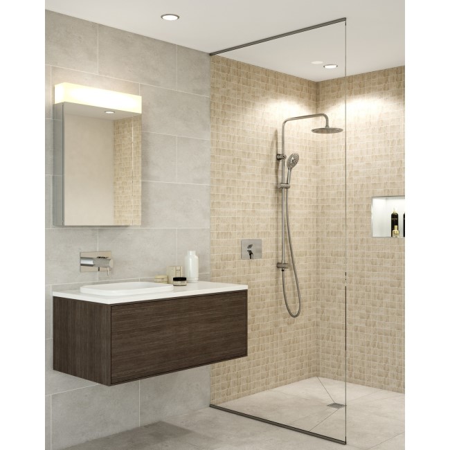 Bristan Flute Concealed Thermostatic Mixer Shower with Slide Rail & Handset