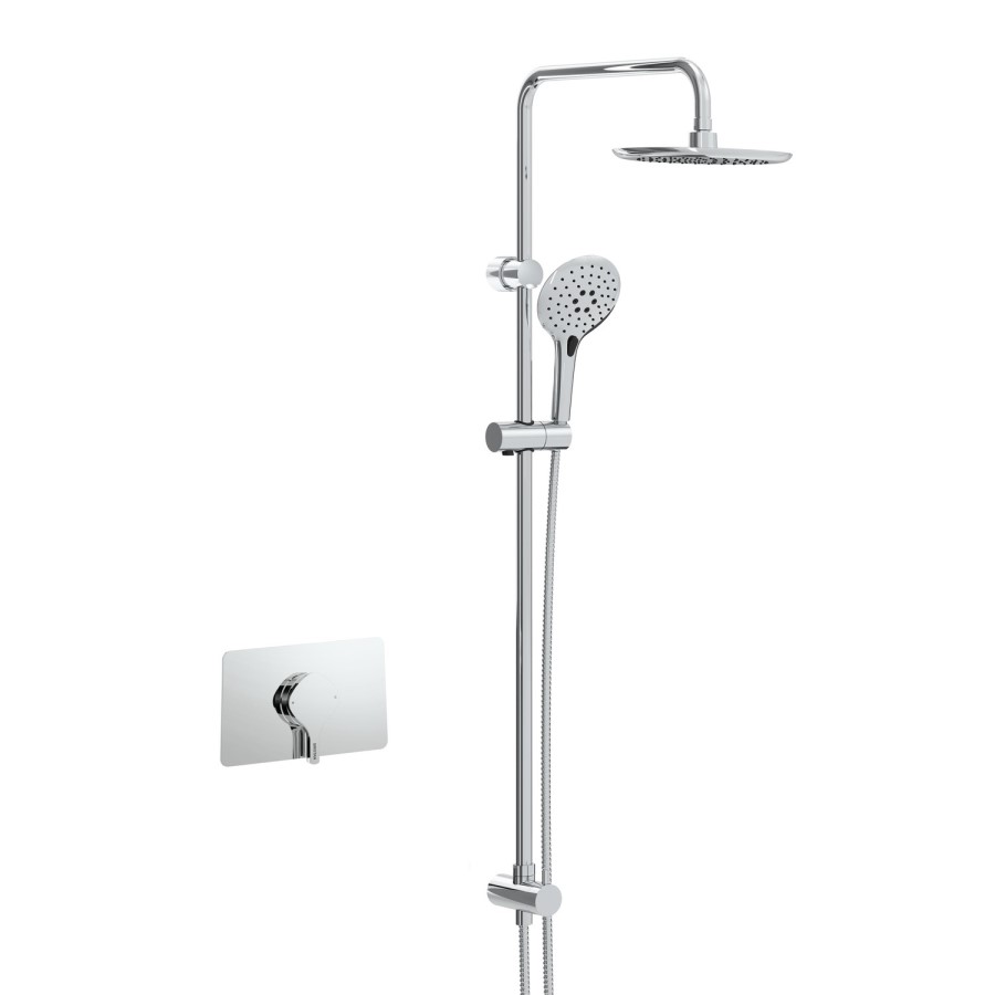 Bristan Flute Concealed Thermostatic Mixer Shower with Slide Rail & Handset