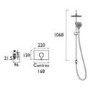 Bristan Flute Concealed Thermostatic Mixer Shower with Slide Rail & Handset