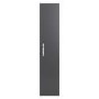 Grey Wall Hung Tall Bathroom Storage Unit - H1400mm