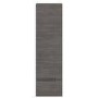 Grey Wall Hung Tall Bathroom Storage Unit - W400 x H1400mm