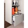 Tall Cashmere Bathroom Storage Unit - W400 x H1400