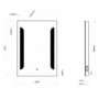 Tulia LED Bathroom Mirror with Illumination De-mist & Shaving Socket - H700 x W500 x D45mm
