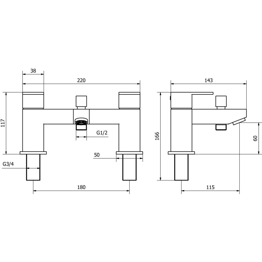 Nuo Bath Shower Mixer Tap