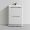 White Free Standing Bathroom Vanity Unit &amp; Basin - W600 x H850mm - Oakland