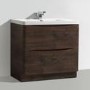 GRADE A1 - Walnut Free Standing Bathroom Vanity Unit & Basin - W900 x H850mm - Oakland