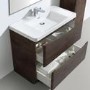 GRADE A1 - Walnut Free Standing Bathroom Vanity Unit & Basin - W900 x H850mm - Oakland