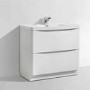 White Free Standing Bathroom Vanity Unit & Basin - W900 x H850mm - Oakland