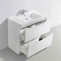 White Free Standing Bathroom Vanity Unit & Basin - W900 x H850mm - Oakland