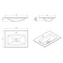 Moderno Black Glass Vanity Unit Sink - 600mm Wide