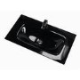 Moderno Black Glass Vanity Unit Sink - 800mm Wide