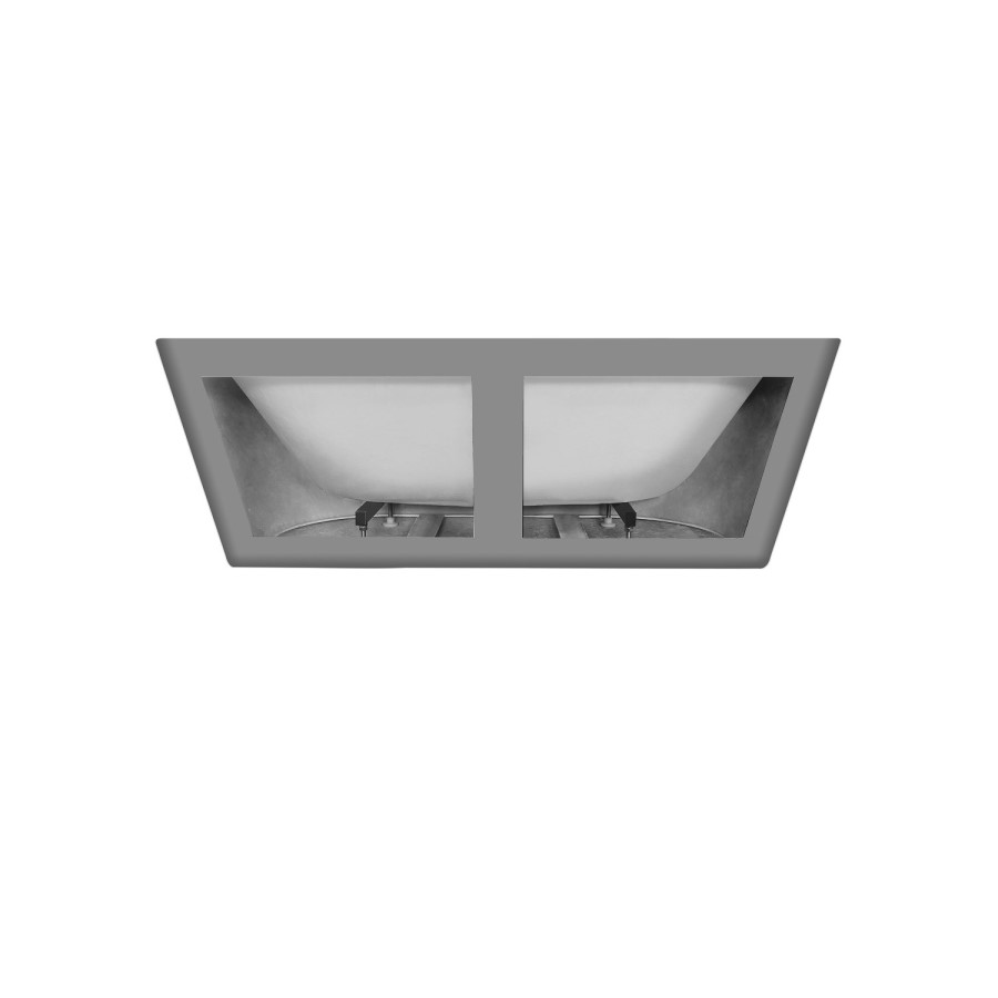 Grey Freestanding Double Ended Back to Wall Bath 1500 x 745mm - Gable