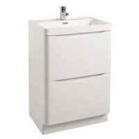 White Free Standing Bathroom Vanity Unit & Basin - W600mm White Free Standing Bathroom Vanity Unit & Basin - W600mm