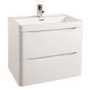White Wall Hung Bathroom Vanity Unit & Basin - 600mm Wide