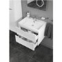 White Wall Hung Bathroom Vanity Unit & Basin - 600mm Wide