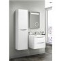 White Wall Hung Bathroom Vanity Unit & Basin - 600mm Wide
