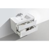 White Wall Hung Bathroom Vanity Unit &amp; Basin - 900mm Wide