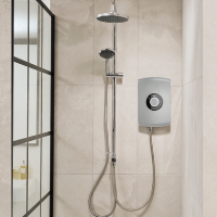 Triton Amore DuElec 9.5kW Brushed Steel Shower