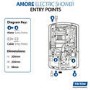 Triton Amore DuElec 9.5kW Brushed Steel Shower
