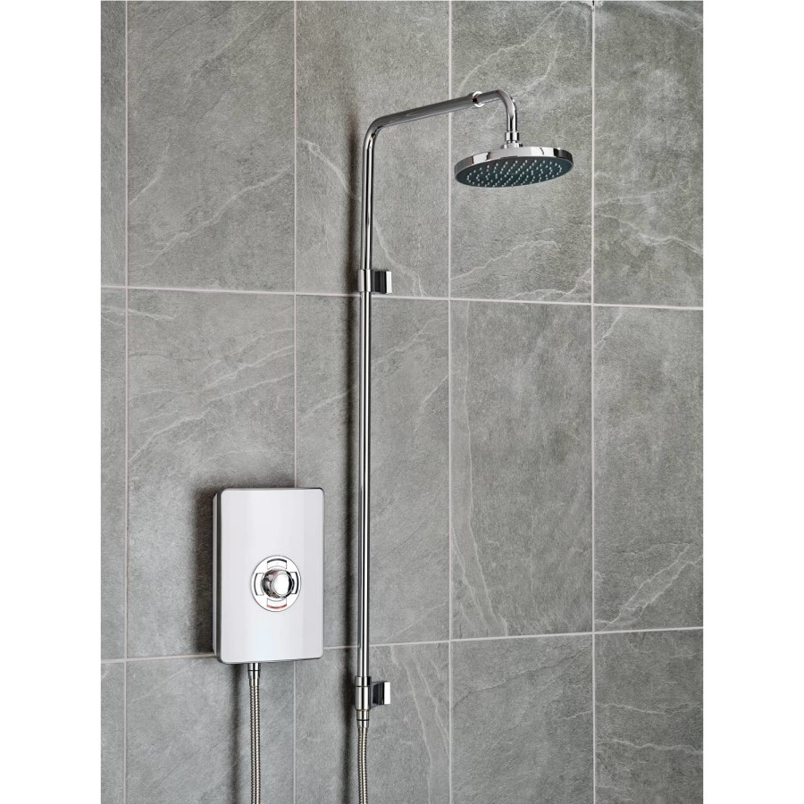 Triton 9.5kW Aspirante UNIQ® Electric Shower - Gloss White Effect