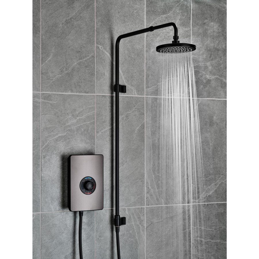 Triton 9.5kW Aspirante UNIQ® Electric Shower - Dark Grey Effect