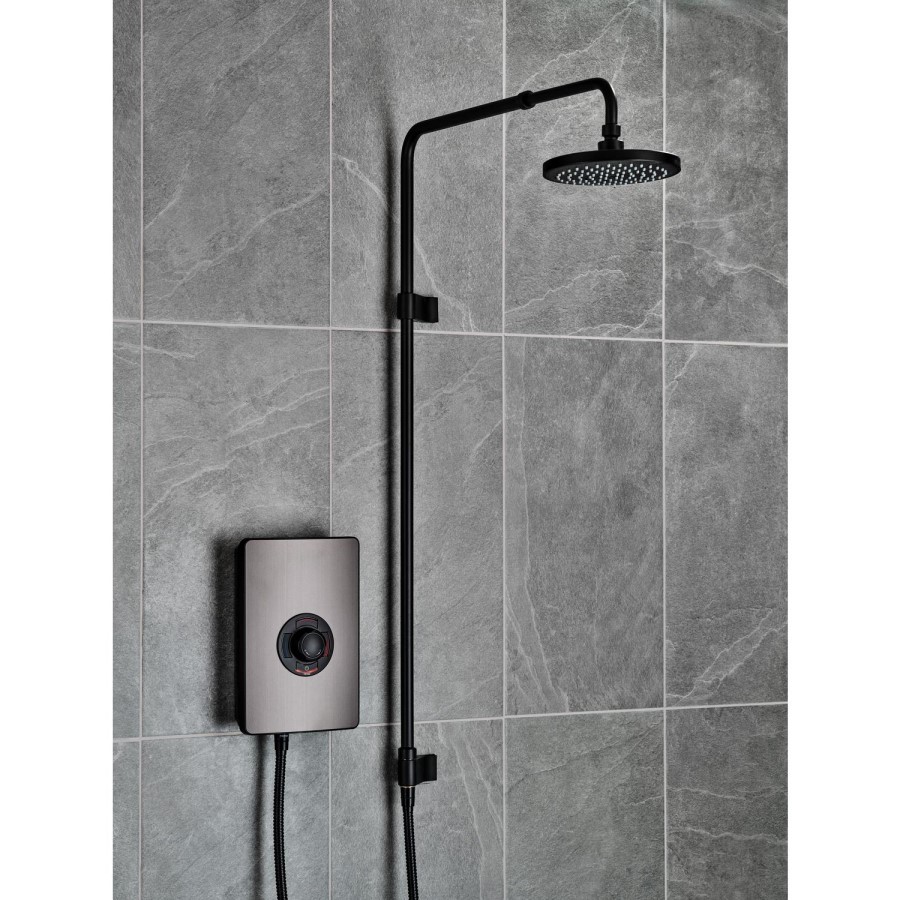 Triton 9.5kW Aspirante UNIQ® Electric Shower - Dark Grey Effect