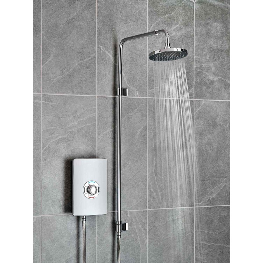 Triton 9.5kW Aspirante UNIQ&reg; Electric Shower - Brushed Steel Effect