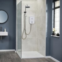 Triton Danzi Duelec 9.5kW Gloss White Electric Shower Triton Danzi Duelec 9.5kW Gloss White Electric Shower
