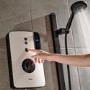 Triton Enlight 9.5kW Thermostatic Electric Shower with Back to Wall Kit - White