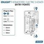 Triton Enlight  9.5kW Thermostatic Electric Shower with Back to Wall Kit - Grey