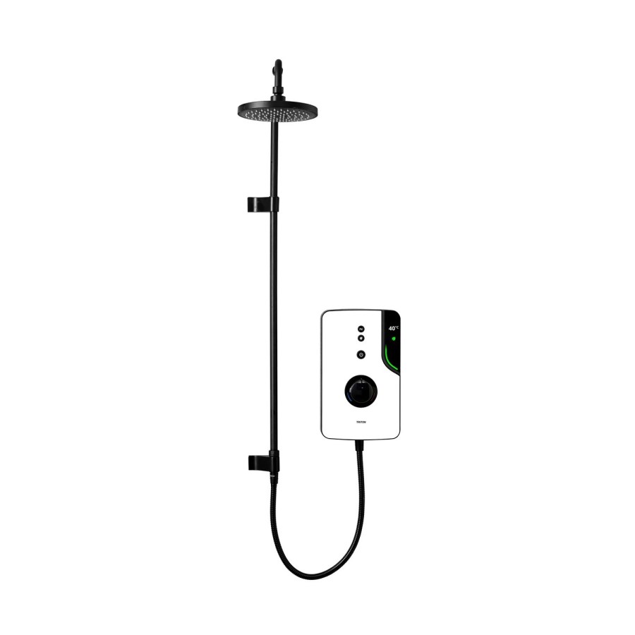 Triton - ENlight Electric Shower Black 9.5kW with UNIQ® White Kit