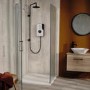 Triton - ENlight Electric Shower Black 9.5kW with UNIQ® White Kit