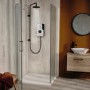 Triton - ENlight Electric Shower Black 9.5kW with UNIQ® White Kit
