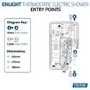 Triton - ENlight Electric Shower Black 9.5kW with UNIQ® White Kit