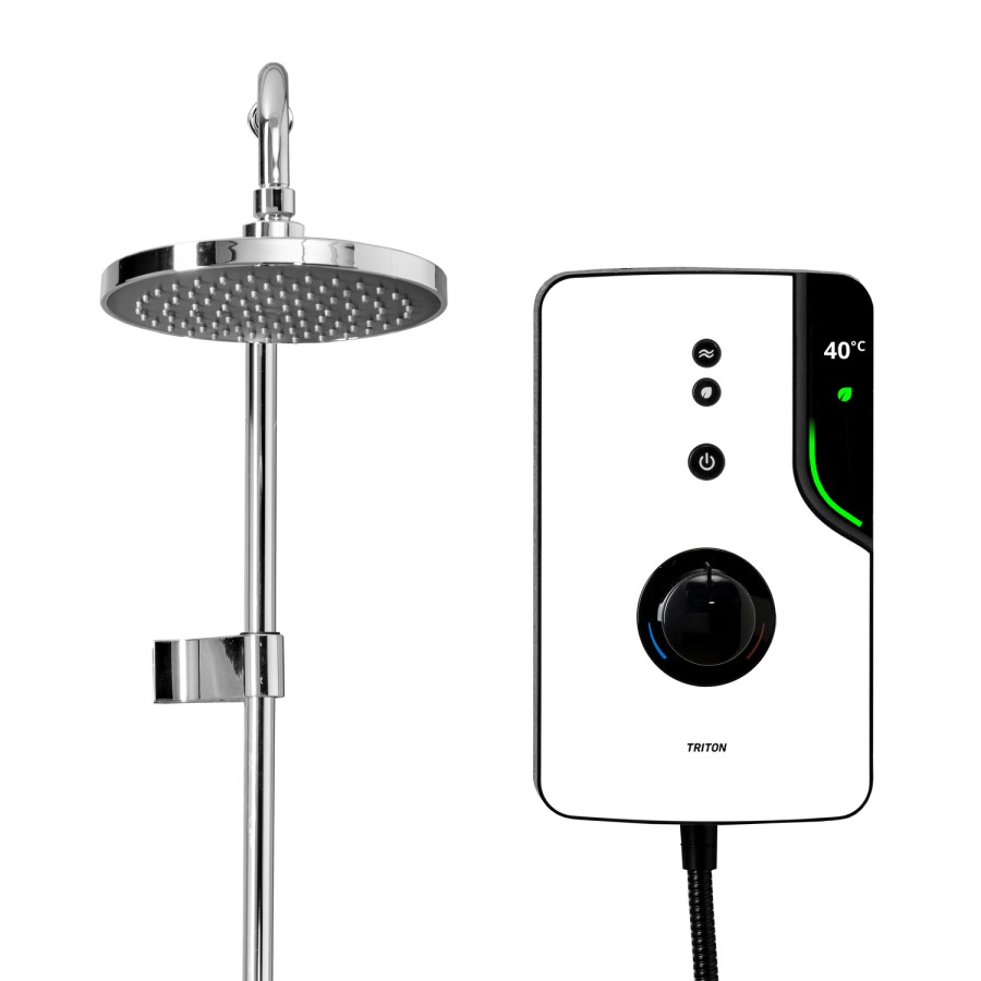 ENlight Thermostatic Electric White 9kW with UNIQ® Chrome