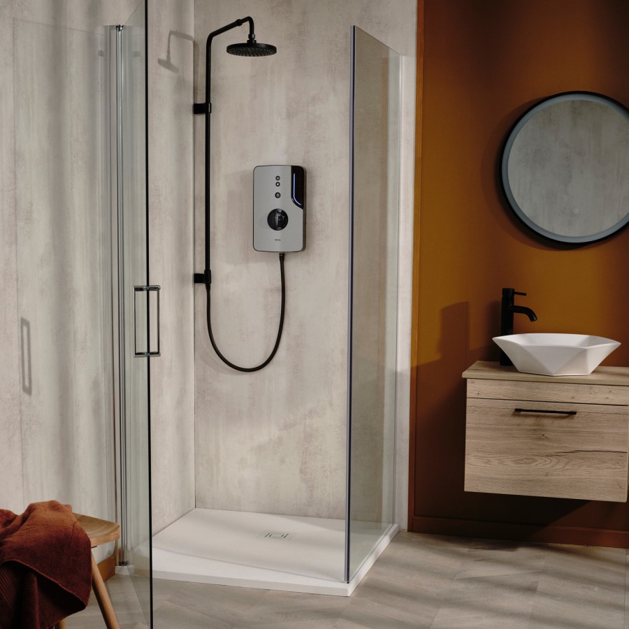 ENlight Thermostatic Electric Black 9kW with UNIQ® Black kit