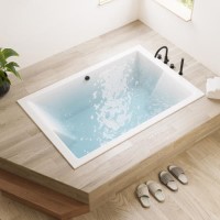 GRADE A2 - Super Deep Double Ended Inset Bath 1800 x 1200mm - Gemini