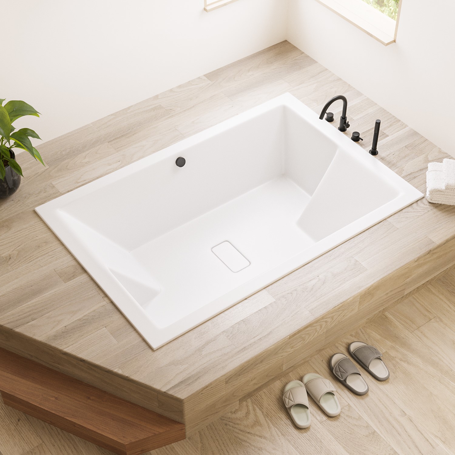 Super Deep Double Ended Inset Bath 1800 x 1200mm - Gemini - Better ...