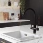 Rangemaster GEO Intense Round Matt Black 4 in 1 Instant Boiling Water Kitchen Tap