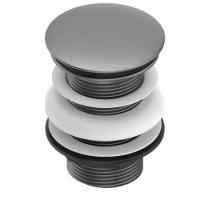 Gunmetal Unslotted Basin Waste - Arissa Gunmetal Unslotted Basin Waste - Arissa